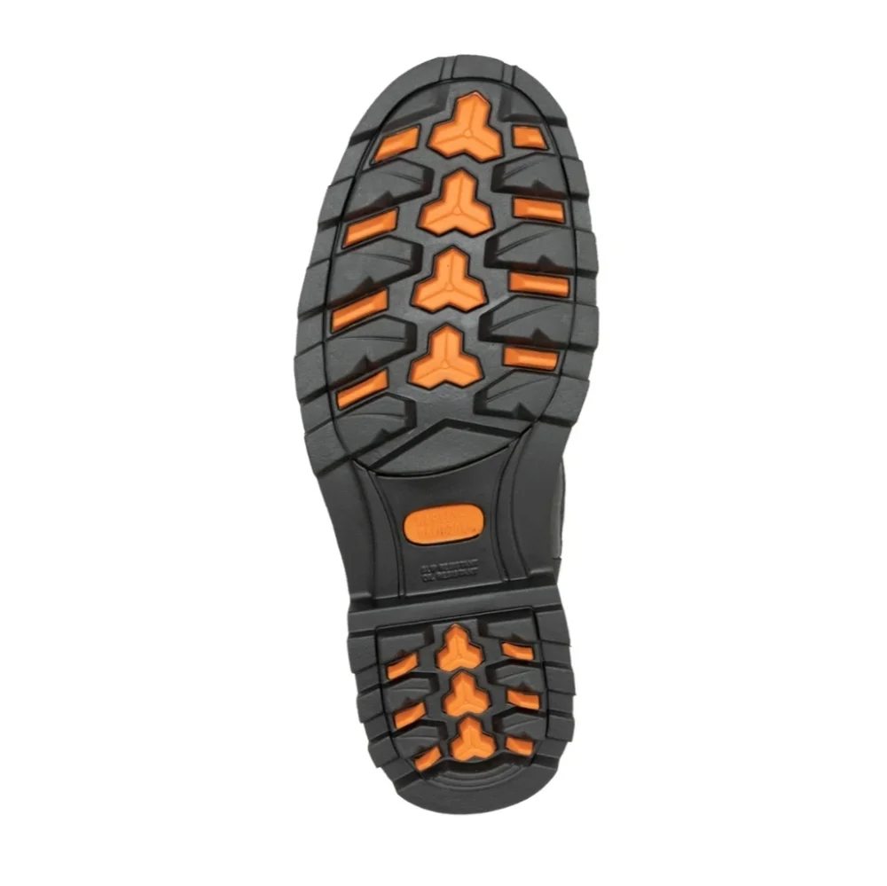 Harley-Davidson Black Men's Lace-Up Side-Zip Boots with Orange Tread Accents